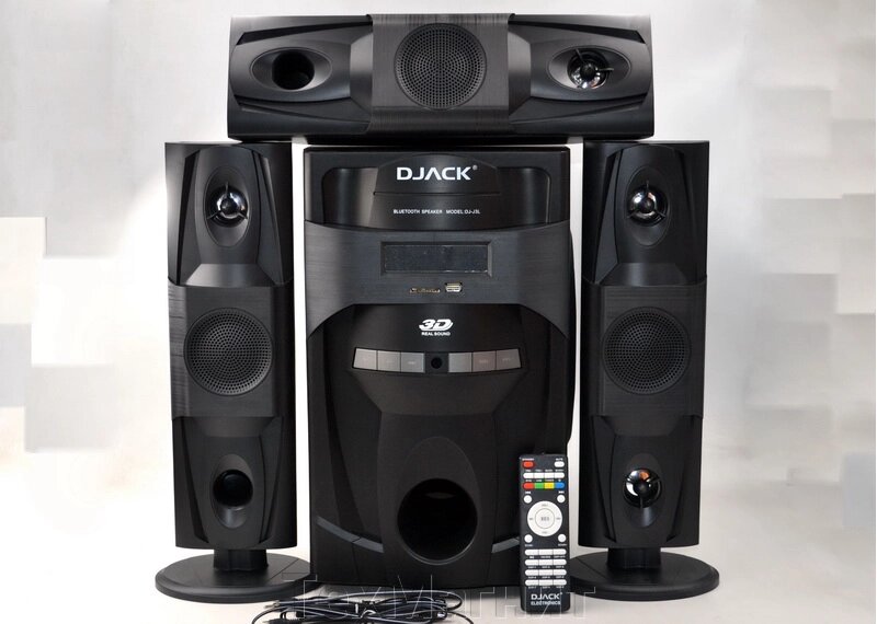 Акустична система комплект 3.1 Djack DJ-J3L100W (USB/FM-радіо/Bluetooth) від компанії ТехМагніт - фото 1