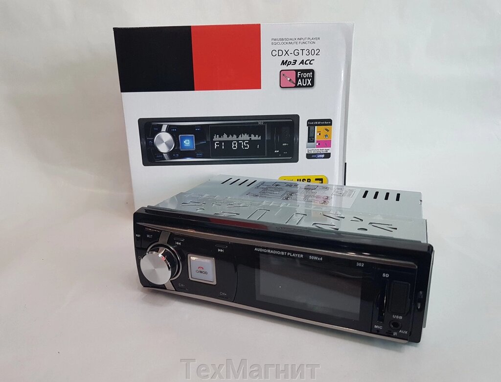 Автомагнітола CDX-GT 302 (USB/FM/AUX/Bluetooth/1 din)в стилі Sony від компанії ТехМагніт - фото 1