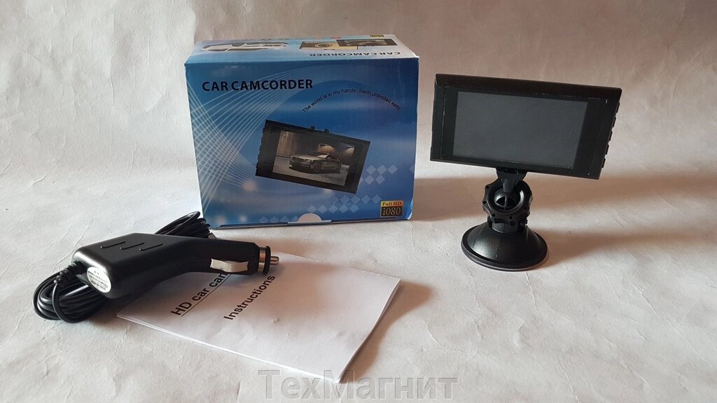 Автомобільний відеореєстратор Full HD 1080P DVR камера-реєстратор з мікрофоном Dashcam Size car digit від компанії ТехМагніт - фото 1