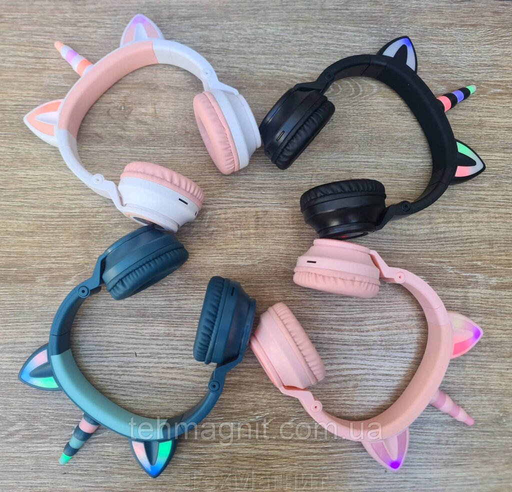 Бездротові навушники дитячі бездротові єдиноріг з вушками STN 27 від компанії ТехМагніт - фото 1