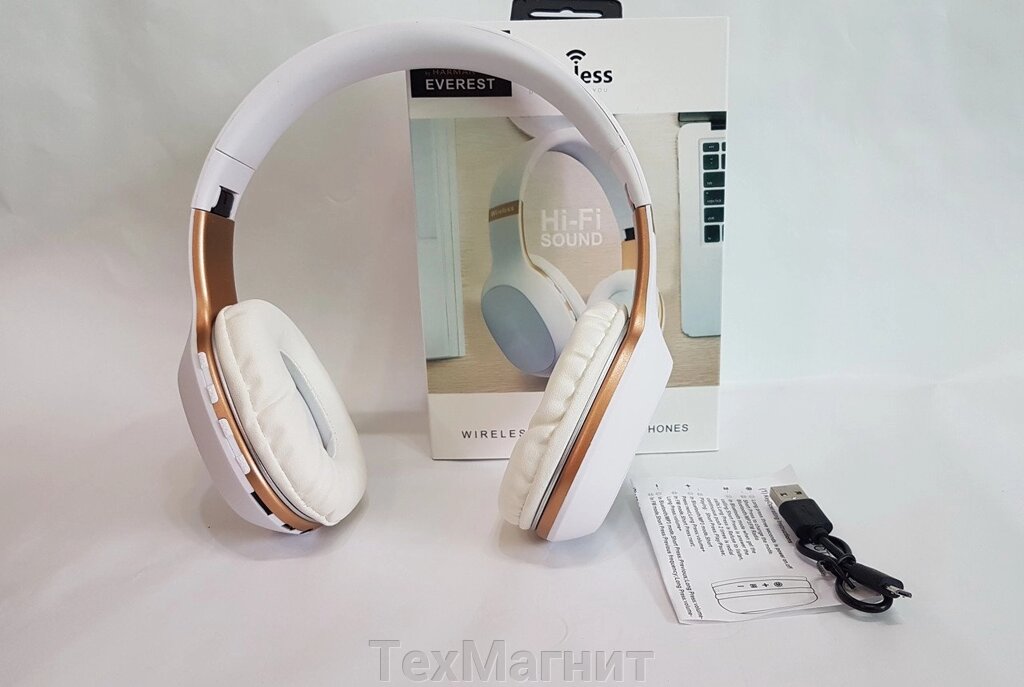 Бездротові складні навушники з акумулятором, Bluetooth, MP3 і FM-приймачем P951 репліка білий від компанії ТехМагніт - фото 1