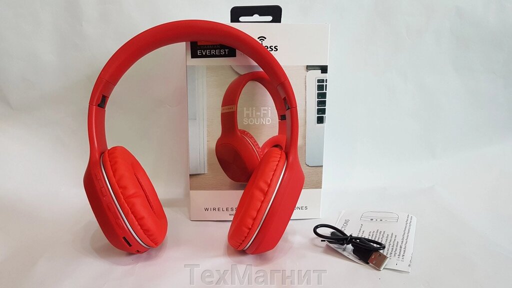 Бездротові складні навушники з акумулятором, Bluetooth, MP3 і FM-приймачем P951 репліка червоний від компанії ТехМагніт - фото 1