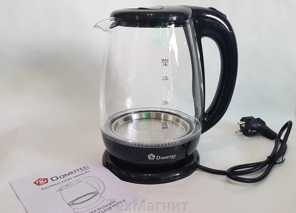 Чайник електричний скляний Domotec MS-99 від компанії ТехМагніт - фото 1