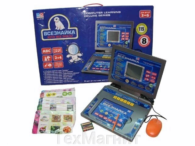 Дитячий комп'ютер Всезнайко, комп'ютерно-фонографические ігри для дітей, навчальні картки від компанії ТехМагніт - фото 1