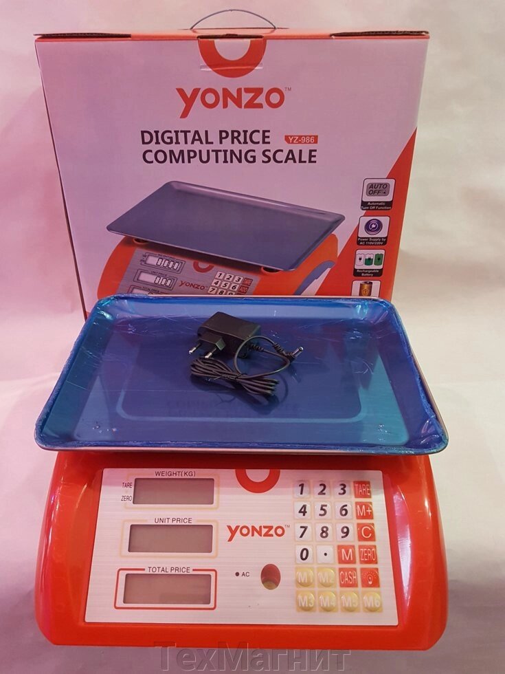 Електронні ваги торгові з калькулятором, з найбільшою межею зважування до 40 кг, ваги YONZO YZ-986 від компанії ТехМагніт - фото 1
