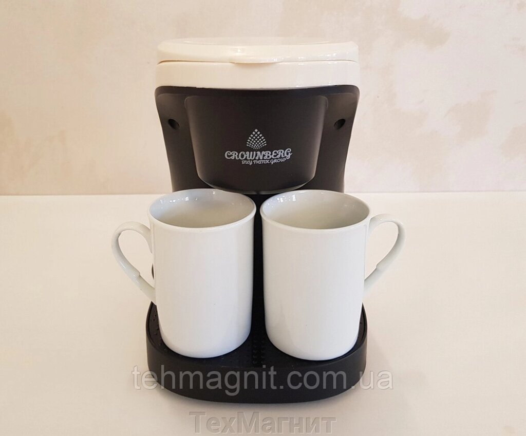 Кавоварка, крапельна Crownberg CB-1567 на дві чашки від компанії ТехМагніт - фото 1