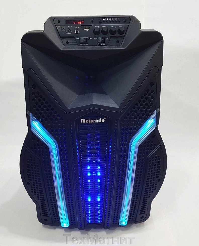 Колонка акумуляторная з мікрофоном Meirende MR-206, 200W (USB/FM/Bluetooth) від компанії ТехМагніт - фото 1