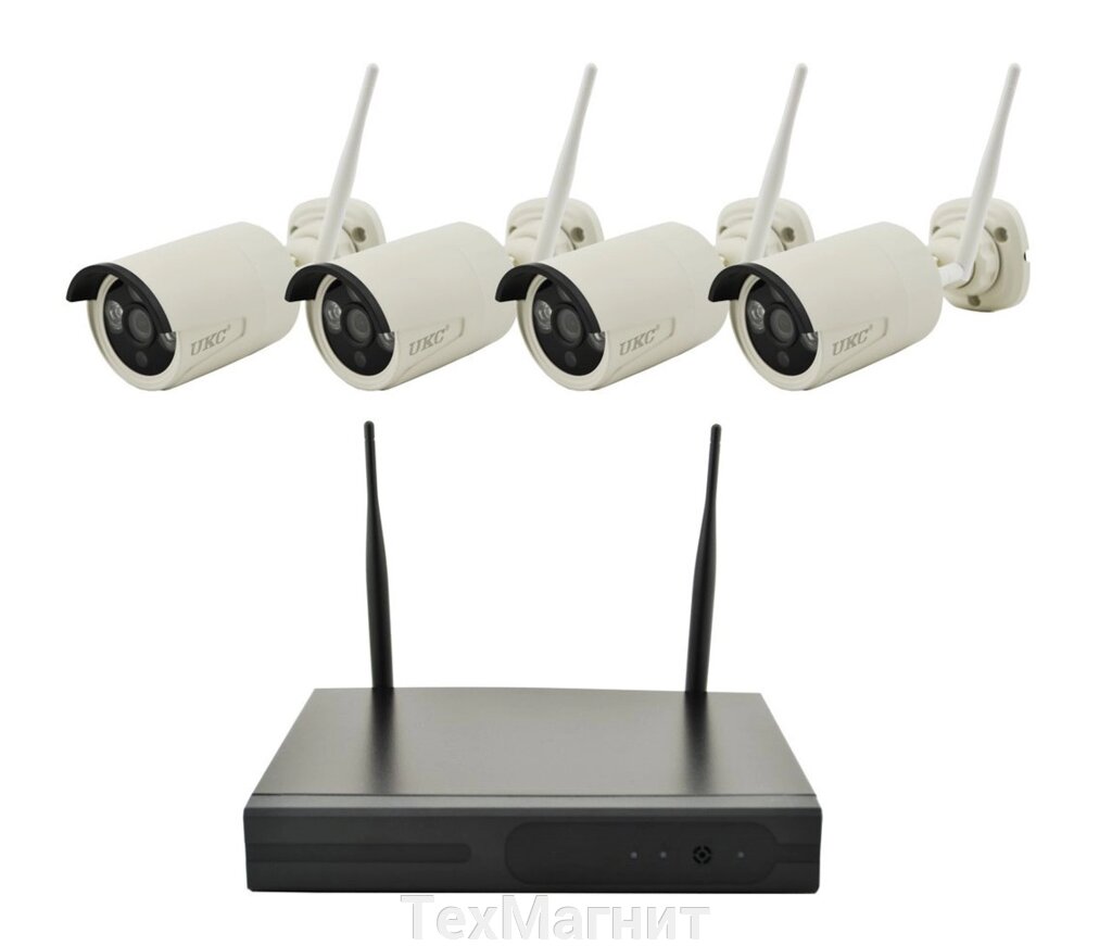Комплект відеоспостереження DVR KIT CAD Wireless WiFi-5030 4ch набір на 4 камери від компанії ТехМагніт - фото 1