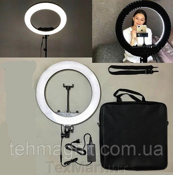 Лампа кільцева світлодіодна 45см Led HQ-18 від компанії ТехМагніт - фото 1