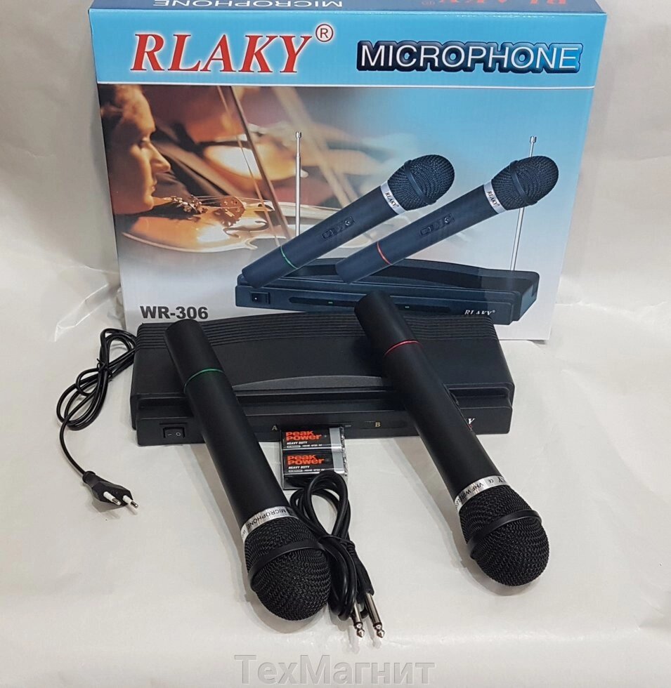 Мікрофони Rlaky WR-306, бездротові мікрофони з базою від компанії ТехМагніт - фото 1
