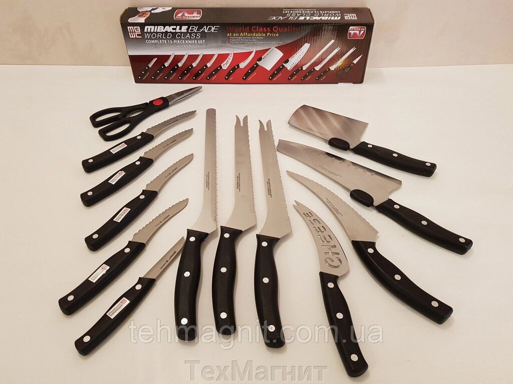 Набір кухонних ножів 13 предметів Miracle Blades від компанії ТехМагніт - фото 1