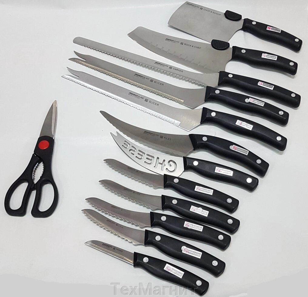 Набір кухонних ножів 13 предметів від компанії ТехМагніт - фото 1