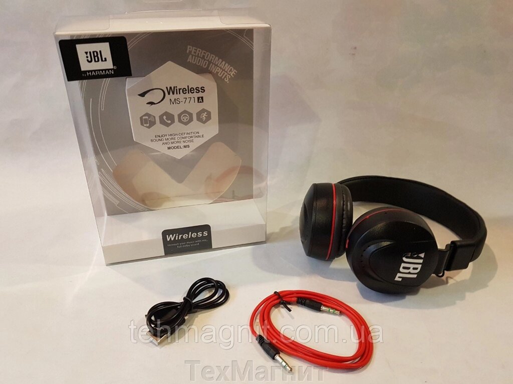 Навушники MS-771 Bluetooth, блютуз навушники безпровідні Репліка від компанії ТехМагніт - фото 1