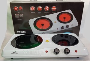 Інфрачервона плита MT-2118 (дві конфорки 1800 1200 Вт)