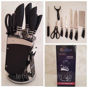 Набор кухонных ножей с подставкой Unique UN-1835 в Одесской области от компании ТехМагнит