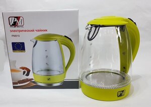 Скляний Чайник електрочайник Promotec PM-810 з підсвічуванням