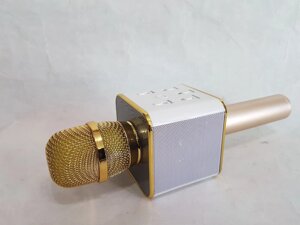 Мікрофон з функцією Караоке Q7 StreetGo Bluetooth Karaoke USB AUX MP3 Player золотий