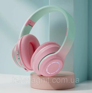 Бездротові навушники з підсвічуванням SN-36 рожевий