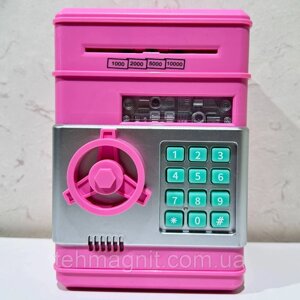 Сейф скарбничка з кодовим замком Number Bank рожевий