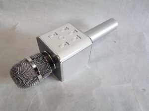 Мікрофон з функцією Караоке Q7 StreetGo Bluetooth Karaoke USB AUX MP3 Player срібний