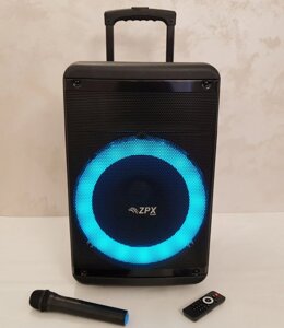 Колонка акумуляторна з мікрофоном ZPX ZX-7778 350W (Bluetooth/USB/FM)