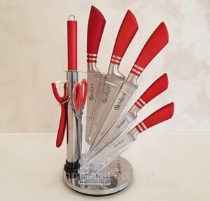 Набір кухонних ножів з підставкою Unique UN-1832