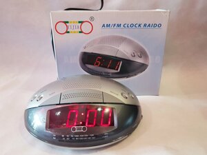 Годинник мережеві YJ-620 + радіо FM+будильник (червоні)