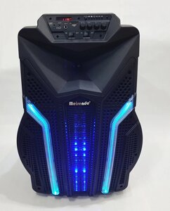 Колонка акумуляторная з мікрофоном Meirende MR-206, 200W (USB/FM/Bluetooth)