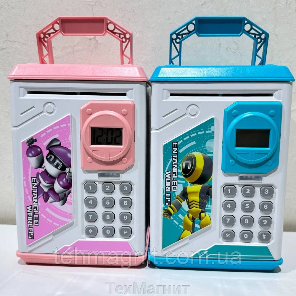 Сейф скарбничка з кодовим замком та годинником Robot Bodyguard від компанії ТехМагніт - фото 1