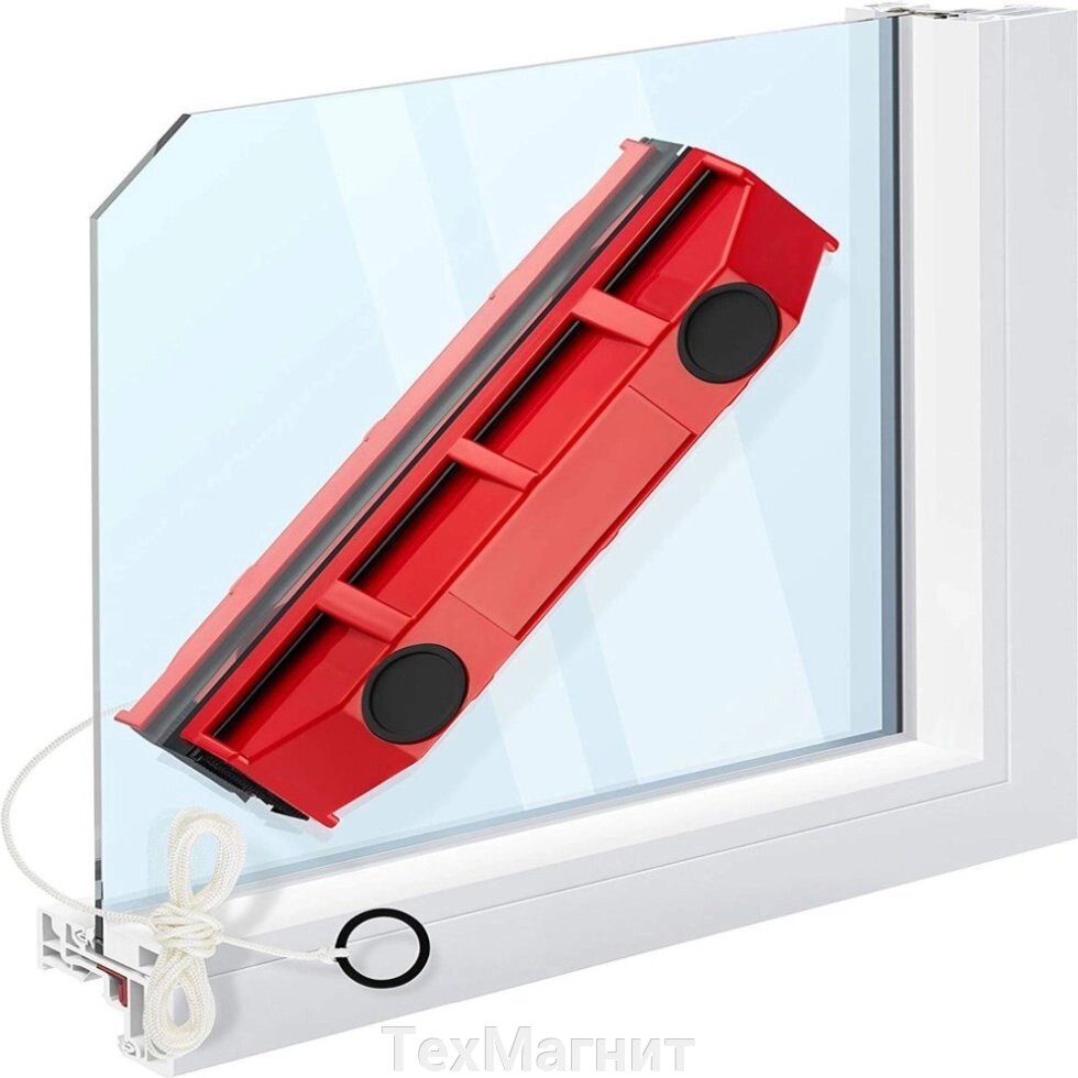 Щітка магнітна для миття вікон з двох сторін Glider для вікон товщиною 2-8 мм від компанії ТехМагніт - фото 1