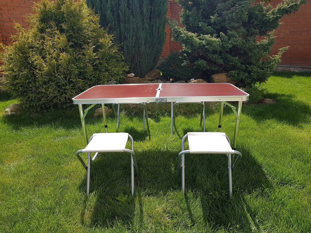 Стіл для пікніка розкладною з стільцями від компанії ТехМагніт - фото 1