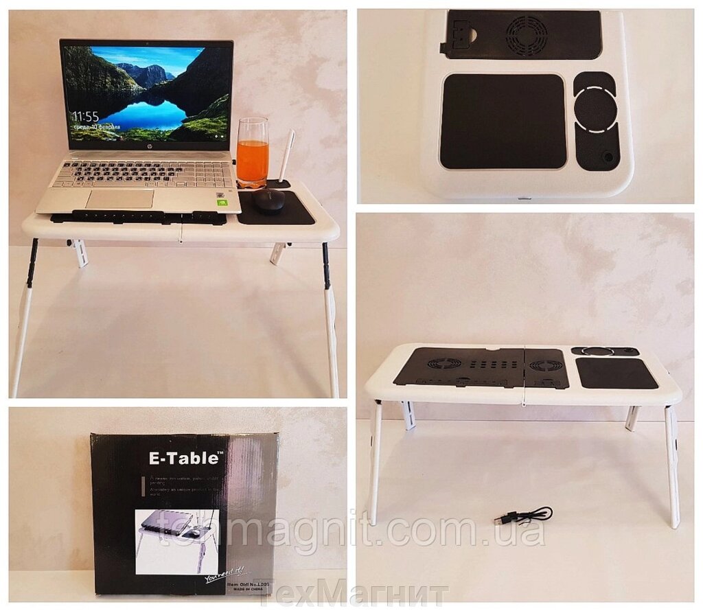 Столик підставка для ноутбука з кулером LD09 від компанії ТехМагніт - фото 1