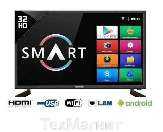 Телевізор SMART L34" Full HD (Smart TV/Wi-Fi/USB/DVB-T2) 32" дюйма/220V від компанії ТехМагніт - фото 1