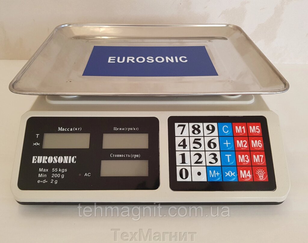 Ваги торгові електронні 55 кг Eurosonic AS-A072 від компанії ТехМагніт - фото 1