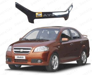 Дефлектор капота Chevrolet Aveo 3 Т250 з 2006-2011 \ Мухобойка Chevrolet Авео Т250