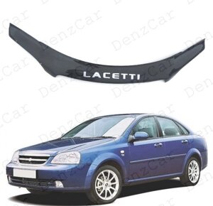Дефлектор капота Chevrolet Lacetti Sd 2003\Мухобійка Chevrolet Лачетті седан_євро кріплення