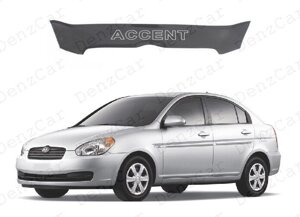 Дефлектор капота Hyundai Accent 2006-2010\Мухобійка Хюндай Акцент