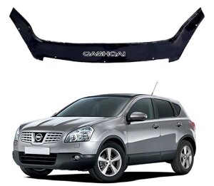 Дефлектор капота Nissan Qashqai 2007-2010 \ Мухобійка Ніссан Кашкай