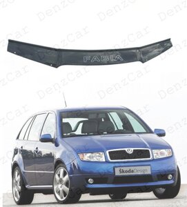 Дефлектор капота Skoda Fabia I 2000-2007\Мухобойка Шкода Фабія 1