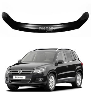 Дефлектор капота Volkswagen Tiguan 2008-2016 \ Мухобійка Фольксваген Тігуан