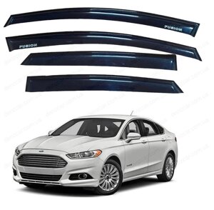 Вітровики Ford Fusion 2012-2020 (на скотчі) Дефлектори вікон Форд Фьюжен