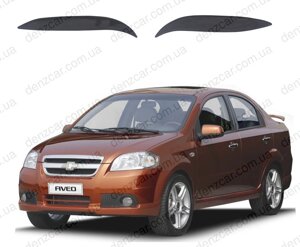 Вії на фари CHEVROLETAveo III (Т250) Накладки на фари Шевроле Авео 3 з 2006-2011 (седан)