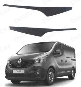 Вії на фари Renault Trafic III 2014-Накладки на фари Рено Трафік 3 (AV-Tuning)