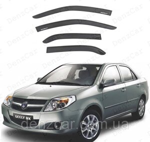 Вітровики GEELY MK Sd 2006-2015 (на скотчі) Дефлектори вікон Джилі Мк