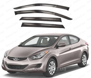 Вітровики Hyundai Elantra Sd 2011-(на скотчі) Дефлектори вікон Хюндай Елантра седан