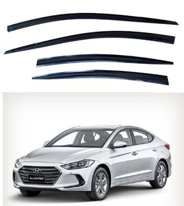 Вітровики Hyundai Elantra VI Sd 2016 \ Дефлектори вікон Хюндай Елантра VI седан 2016