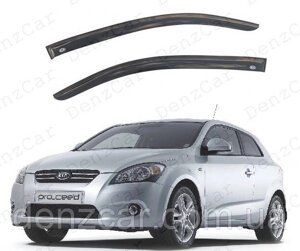 Вітровики Kia Ceed I Hb 3d 2007-2012 (на скотчі) Дефлектори вікон Кіа Сід 1 купе