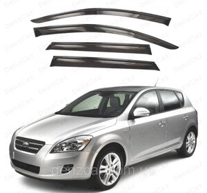 Вітровики Kia Ceed I Hb 5d 2006-2012 (на скотчі) ShS\Дефлектори вікон Кіа Сід 1 хетчбек