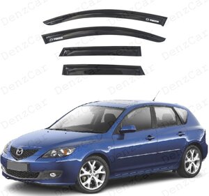 Вітровики MAZDA 3 I Hb 2003-2009 (на скотчі) Дефлектори вікон Мазда 3 хетчбек