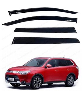 Вітровики Mitsubishi Outlander III 2012-2020 (на скотчі) Дефлектори вікон Мітсубісі Аутлендер 3